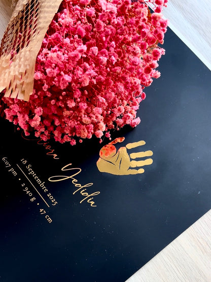 Gold Foil Baby Handprint Frame
– Personalized Keepsake Gift