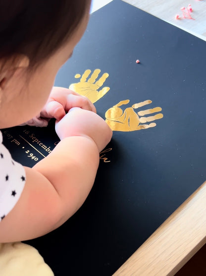 Gold Foil Baby Handprint Frame
– Personalized Keepsake Gift