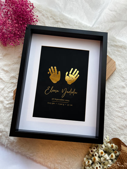 Gold Foil Baby Handprint Frame
– Personalized Keepsake Gift