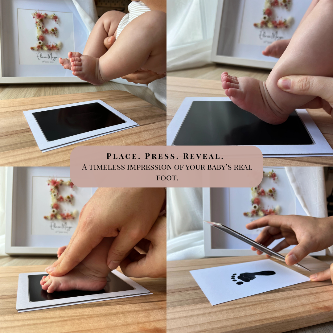 Gold Foil Baby Hand & Footprint Frame – Timeless Newborn Keepsake