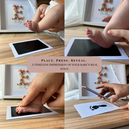 Gold Foil Baby Hand & Footprint Frame – Timeless Newborn Keepsake