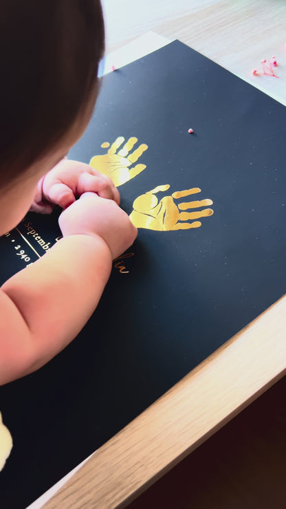 Gold Foil Baby Handprint Frame
– Personalized Keepsake Gift